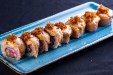 Запеченный с лососем в трёх123 текстурах